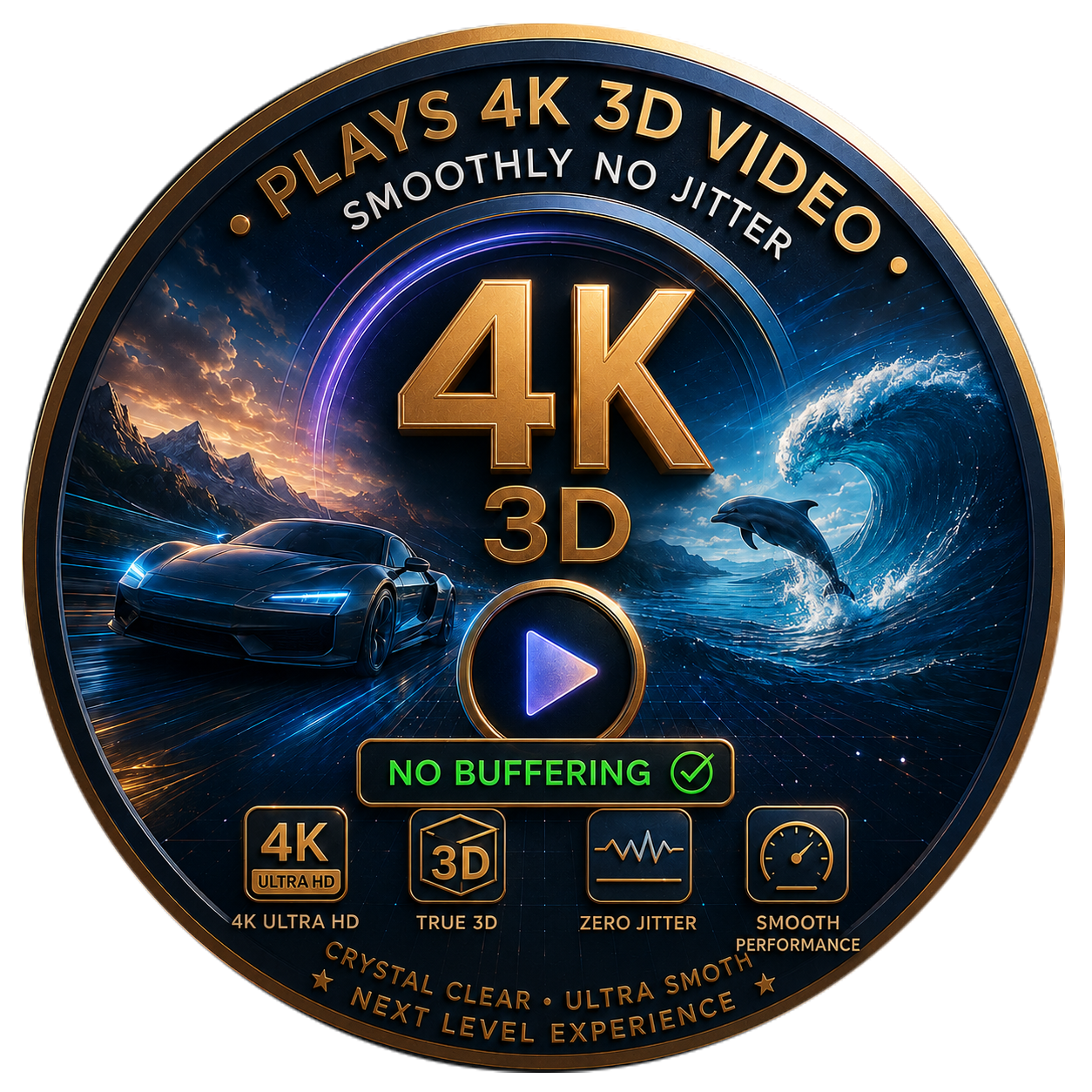 4K 3D Playback badge