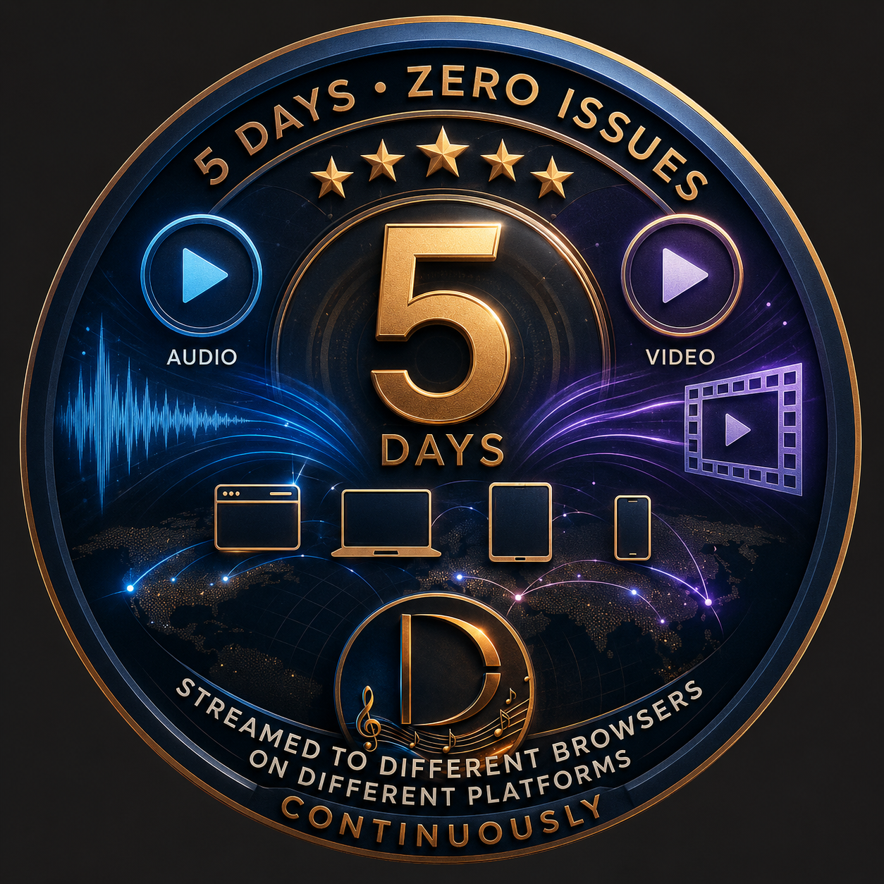 5 Days Continuous Operation badge